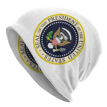 USA Prezident Tesnenie Kapoty Klobúk Pletený Hat Hip Hop Jeseň Zimné Lyžiarske Skullies Čiapky Klobúk Prezident Trump Teplé Dual-používať veľké písmená