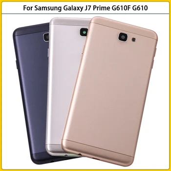 10PCS Nový Samsung Galaxy J7 Prime G610 G610F On7 2016 Kovové Batérie Zadný Kryt, Zadný kryt Podvozku Shell Bývanie Prípade Nahradiť