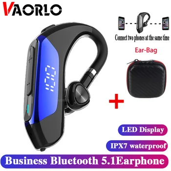 Nové S08 Bluetooth Slúchadlo LED Displej Dlhý Pohotovostný Business Wireless Headset Nepremokavé Športové Potlačením Hluku Hifi Slúchadlá