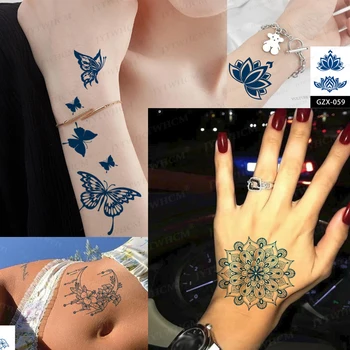 Tetovanie 2 Týždňov Dočasné Tetovanie Nálepky Henna Nepremokavé Dievčatá Sexy Mesiac Strane Trvalé Falošné Tetovanie Nálepky Body Art Muži Ženy