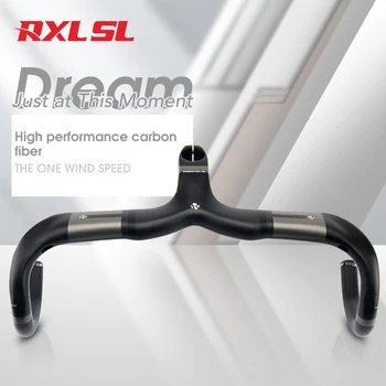 RXL SL Carbon Road Riadidlá Integrovaná Rukoväť barov a Stonky Požičovňa Časti 3 K Matný 400/420/440 28.6 mm Čierne Uhlíkové Riadidlá