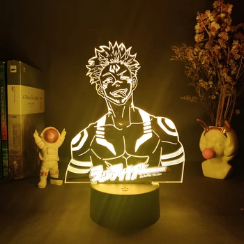 Anime Lampa Yuji Itadori Jujutsu Kaisen Charakter Ryomen Sukuna Osvetlenie Interiéru Obrázok Otaku, písací Stôl 3D LED Senzor Svetla Novosti Darček