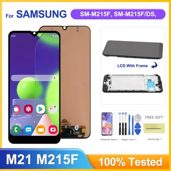 M21 Displej S Rámom pre Samsung Galaxy M21 M215 M215F M215F/DS Lcd Displej Dotykový Displej Digitalizátorom. Montáž Náhradné