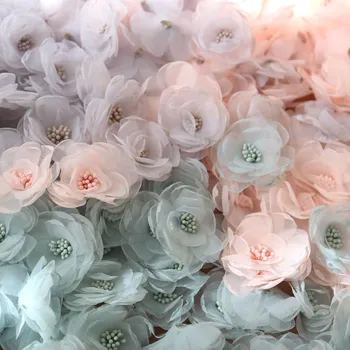 10pcs/veľa multi color Šifón kvety škvrny na oblečení 3D kvetinová víla kvetinový parche appliques parches bordados para ropa