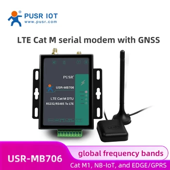PUSR RS232/RS485 Sériové Priemyselné Celulárnej Modem Globálne frekvencia LTE Cat M Modem s GNSS A Slot Karty SIM USR-MB706