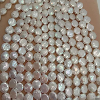 DOPRAVA ZADARMO, perla korálky,12-14 MM okrúhle mince pearl korálky,100% sladkovodná voľné pearl ,plnej diery vŕtané