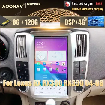 11.8 Android Qualcomm Snapdragon autorádia Pre Lexus RX RX300 RX330 RX350 RX400H 2004-2008 multimediálny prehrávač carplay AndroidAuto