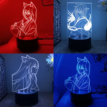 Kamisama Bozk Lásky Veľmi Pekné Boh Tomoe 3d Led Lampa Pre Spálne Manga Nočné Osvetlenie Anime Avatar Obrázok Izba Dekor Darček dc svetlo