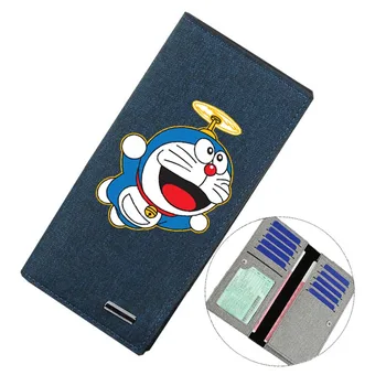 Tínedžeri Plátno Cartoon Dlho peňaženky Peniaze Karty Tašky Deti Mince Taška Krátke Kabelku pre anime Doraemon Dlho Plátno peňaženky