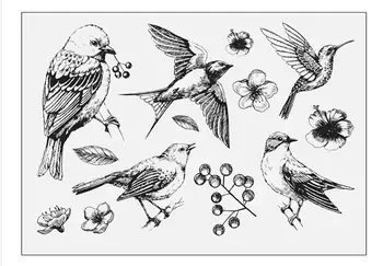 Vtáky Transparentné, Jasné Známky pre DIY Scrapbooking/Karty Žarty Dekorácie Dodávky A0014
