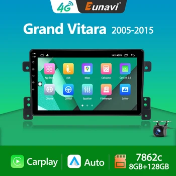 Eunavi 7862c 4G Android Auto Rádia Pre Suzuki Grand Vitara 2005 -2015 GPS Carplay 2din 2 Din Auto Multimediálny Prehrávač Autoradio