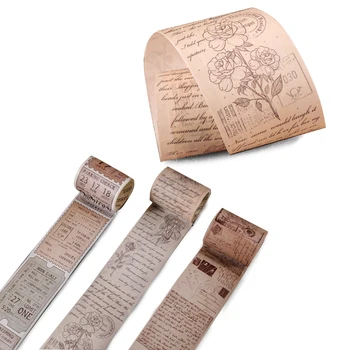 Široký Retro Noviny Washi Pásky urob si sám Zápisník Papier Plavidlá, Dekorácie Pre Scrapbooking Vintage Maskovacie Pásky Dekoračné Nálepky