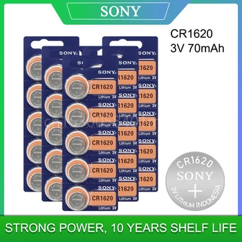SONY CR1620 gombíkové Batérie ECR1620 DL1620 5009LC Bunky Mince Lítiová Batéria 3V CR 1620 pre Sledovať Elektronická Hračka na Diaľkové