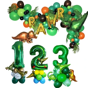 1Set Dinosaura Jungel Strany Nafukovacie Fóliové Balóniky Baby Sprcha Happy Birthday Banner detské Hračky Narodeninovej Party Dodávky