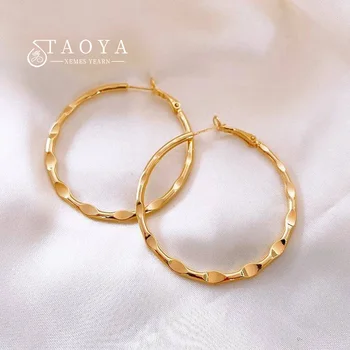 Jednoduchý Dizajn Európskych a Amerických 50mm Zlata Farba Bránka Náušnice Klasické Príslušenstvo Pre Žien 2022 Módne Vintage Šperky
