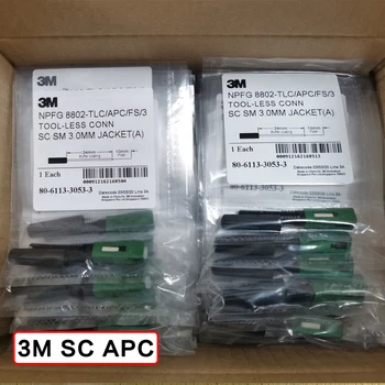 100ks/krabica 3M SC APC 8802-TLC/3 Optický Rýchly Konektor Singlemode 3M SC 3.0 FTTH (Fiber Optic SC Rýchly Konektor