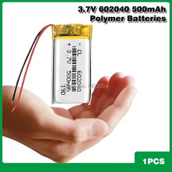 602040 Lítium Li-Po Polymérová Nabíjateľná Batéria 3,7 V 500mAh Výmene Batérie li-ion Lipo článkov Pre Bluetooth reproduktor