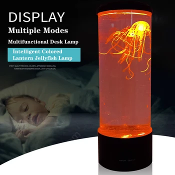 Nočné Svetlo LED Medúzy Lampa USB Plug-In Pestré Farby-Zmena Stredné Simulácia Medúzy Spálňa Nočná Atmosféra Lampa