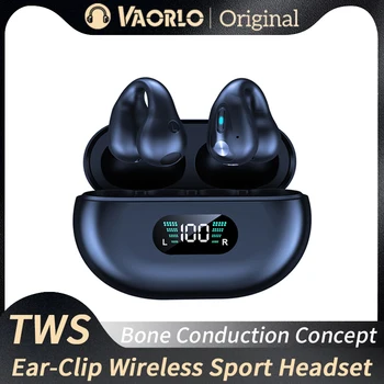 Klip Na Ucho Bezdrôtový Šport HIFI Slúchadlá Ear-Klip Hry Hudba na Dotyk Ovládanie TWS Bluetooth 5.3 Slúchadlá(Kostné Vedenie Koncepcie)