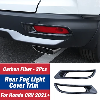 2 ks ABS Chrome Uhlíkových Vlákien Štýl Čierny Chvost Zadné Brzdové Hmlové Svetlo na Čítanie Rám Panel Kryt Výbava Pre Honda CRV CR-V roku 2020 2021