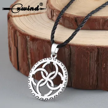 Cxwind Vintage Slovanské Kruh Mágie Prívesok Amulet Náhrdelník Viking Talizman Dušu Boh Runy, Prívesky, Šperky Nordic Šperky