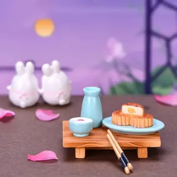 Domček Pre Bábiky Miniatúrne Polovici Jesene Festivalu Mesiac Tortu Kitchenwares Lotus Mini Dekor