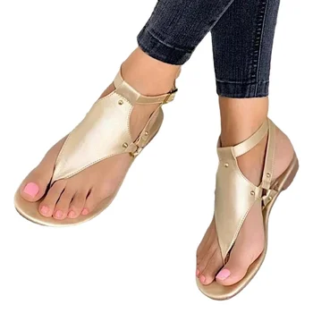 2021 Top predajca Ženy sandále Pevné Veľké Veľkosti Ríma Pevné Sandále dámske Anti-slip Hot Predaj Kliny Letné topánky