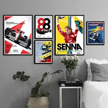 Ayrton Senna F1 Plagát A Vytlačí Vzorec Majster Sveta Wall Art Plátno Obrázok Maľovanie Moderných Pre Obývacia Izba Domova
