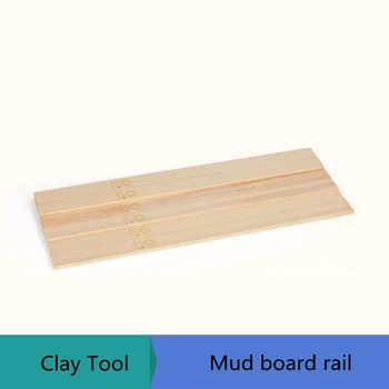 6pcs/SÚBOR Keramiky nástroje koľajových blato držať návodu ,Drevo Sprievodca, Mudboard vodiacej koľajnice mudboard tvárnenie plechu Hliny na modelovanie drevené mat