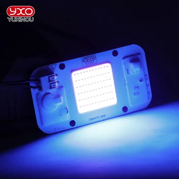 Najnovšie 50W Vysoký Výkon UV Fialová LED, 395nm UV Žiarovky Lampy Čip Lampa Perličiek Dióda LED Fosfor Osvetlenie pre Tlačiarne Vytvrdzovania