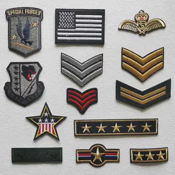 Vyšívané Vojenské Škvrny Na Oblečení Thermoadhesive Škvrny Vojenské Odznaky Žehlička Na Škvrny Na Džínsy Výšivky