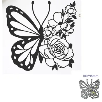Rezanie kovov Zomrie Rez Formy Kvet, motýľ Dekorácie Zápisník Papier Plavidlá Nôž Plesne Čepeľ Punč Blany