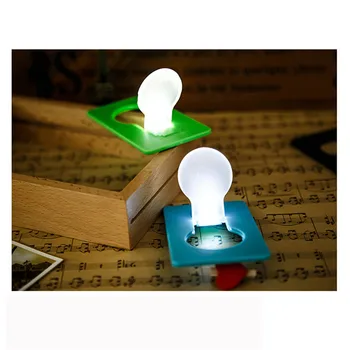 Mini Peňaženka Vrecko Veľkosti Kreditnej Karty Prenosné LED Nočné Svetlo Žiarovky Roztomilý