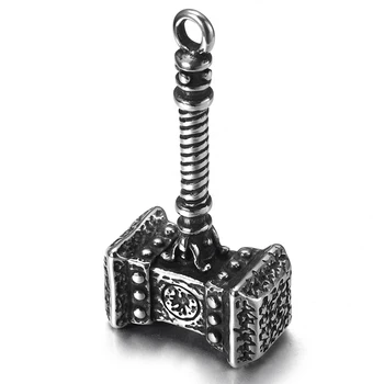 Z nehrdzavejúcej Ocele Thor ' s Hammer Prívesok Vintage Pevné, Ťažké Veľké Náhrdelník Prívesky DIY Príslušenstvo Šperky Uskutočňovanie Dodávok