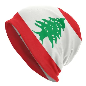 Libanon Libanonskej Vlajka Bejrút Čiapočku Kapoty Pletené Klobúk Muži Ženy Móda Unisex Teplé Zimné Skullies Čiapky Spp