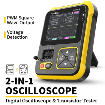 FNIRSI OscilloscopeDSO-TC2 Prenosný Vreckový Digitálny Osciloskop Tranzistor Tester Podporu Dióda LCR Zistiť PWMSignal Generátor