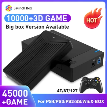 Launchbox Ziskové 4t-taktné/8T/12T Externé Hra Pevného Disku S 45000+Hry Na PS4/PS3/PS2/SS/Wii/N64/Game Cube Pre Windows PC