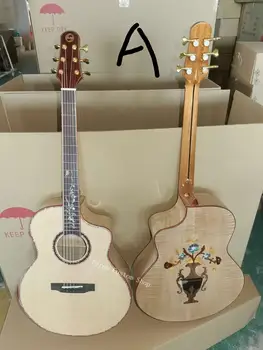 doprava zadarmo zásob zúčtovanie AAAA všetky masívneho dreva gitara vlastné gitara JF telo rezu nové ručné akustická gitara