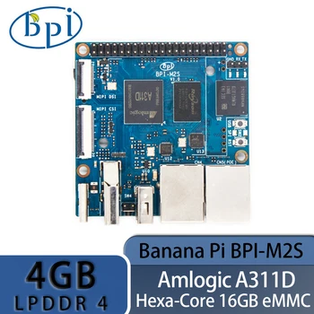 Banán Pi BPI-M2S SoC Amlogic A311D A S922X Hexa-core, 4GB LPDDR4 RAM 16 GB eMMC Video HDMI 2.1 4Kp60 OS, Ubuntu, Debian Android