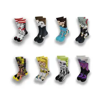 Módne pánske zábavné ponožky módne dámske osobnosti anime ponožky cartoon módy, kvalitné šitie vzor