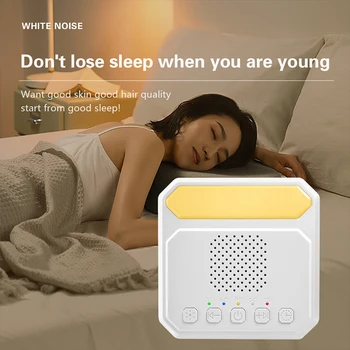 Zvuk je Biely Šum Stroj s 21 Upokojujúce Zvuky Nočného Svetla USB Nabíjateľné Spánku Zvuk Časovač Terapia pre Dieťa Deti Dospelých
