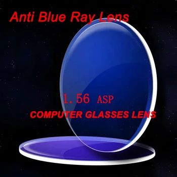 1.56 anti blue ray Krátkozrakosť Čítanie ASP Jednej Vízie Optický Objektív S Cut A Rám Montáž, Servis Počítačových Šošovky