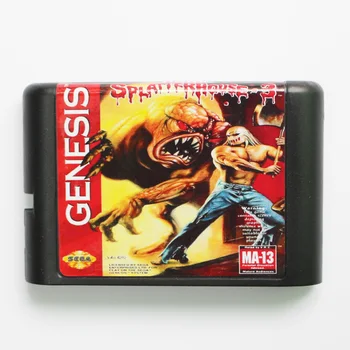 SplatterHouse Časť 3 Hra Kazety Najnovšie 16 bit Hra Karty Pre Sega Mega Drive / Genesis Systém