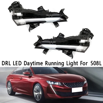 Auto DRL LED Denných prevádzkových Svetlo smerovku Lampa Pre Peugeot 508L