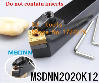MSDNN2020K12 20*20*125 mm Kovové Sústruh Rezné Nástroje,CNC Nástroj na sústruženie Valcových nástroj, Externé Otáčania Nástroja,Zadajte MSDNN