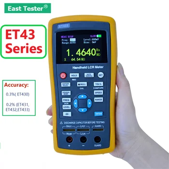 Východ Tester LCR Digitálny Most Meter ET43 USB Prenosné High Precision Kapacita Indukčnosť Odpor Test Digitálny Displej