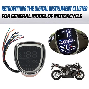 Pre Honda C70 Rýchlomer Univerzálne Motocyklové Príslušenstvo LED Nastaviteľné Digitálne Odemeter Hodiny Gear Indikátor Polohy Meter