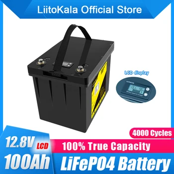 LiitoKala 12.8 V 100Ah 120Ah LifePo4 Batérie 12V Nabíjateľná Batéria Lítium Železa Fosfát Lifepo4 Solárne nástroje