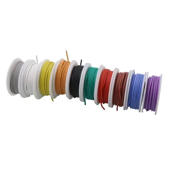 Silikónové 18AWG 5M flexibilné silikónové drôt pocínovaného medeného drôtu kábel plietol 10 farieb voliteľné DIY drôt pripojenie