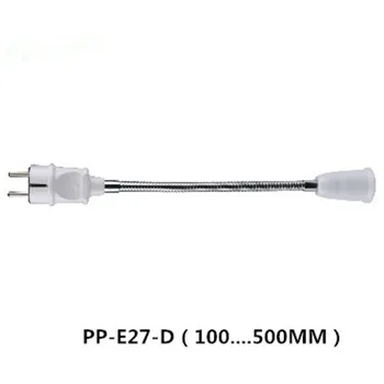 Biela EÚ E27 LED Svetlo Konverzie LampHolder Európskej Nemecko Francúzsko Plug Žiarovka Pätica Converter Rotačné Lampa Základne 10 CM